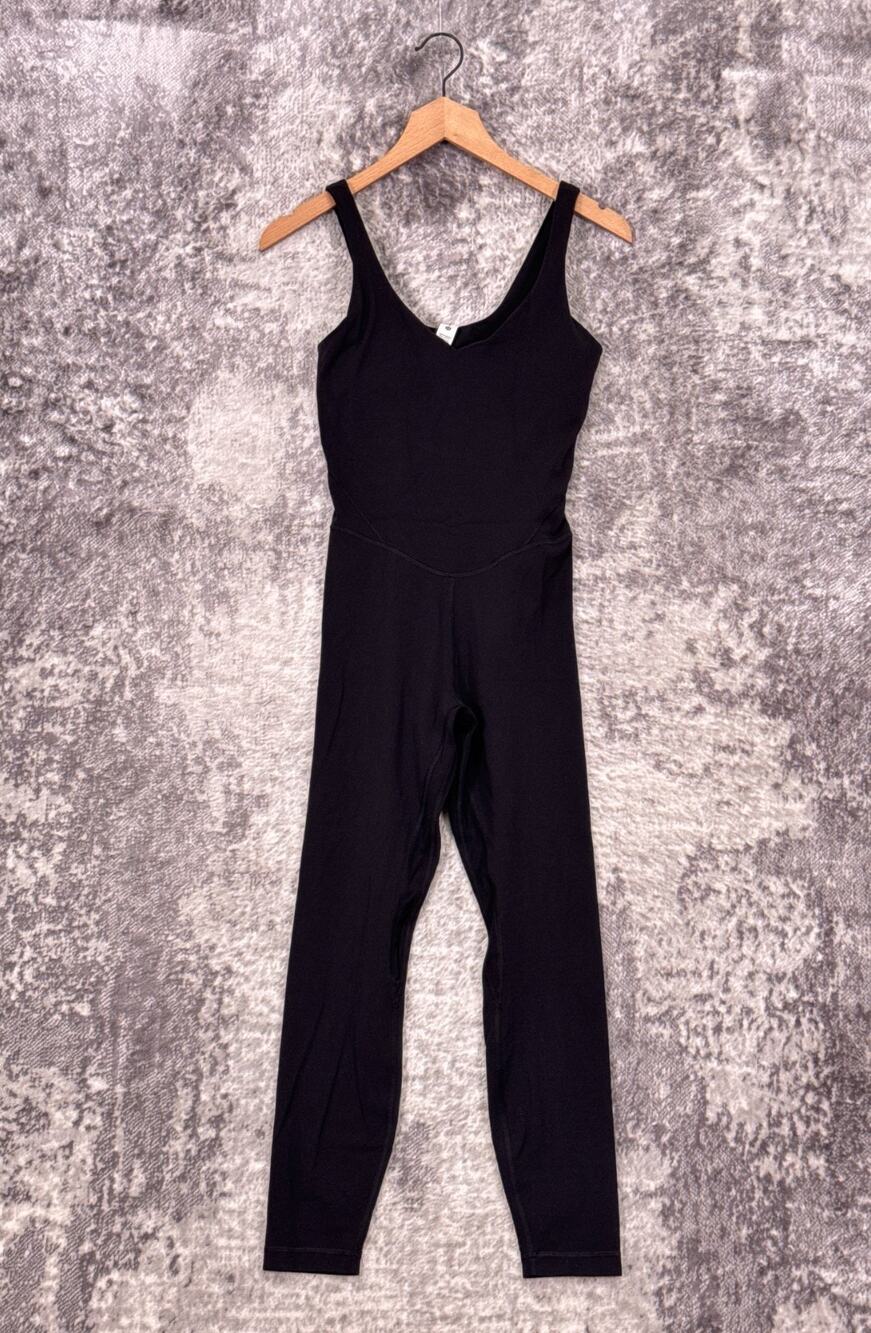 Lululemon Align Bodysuit 6 Womens Black 7/8 Sleeveless
